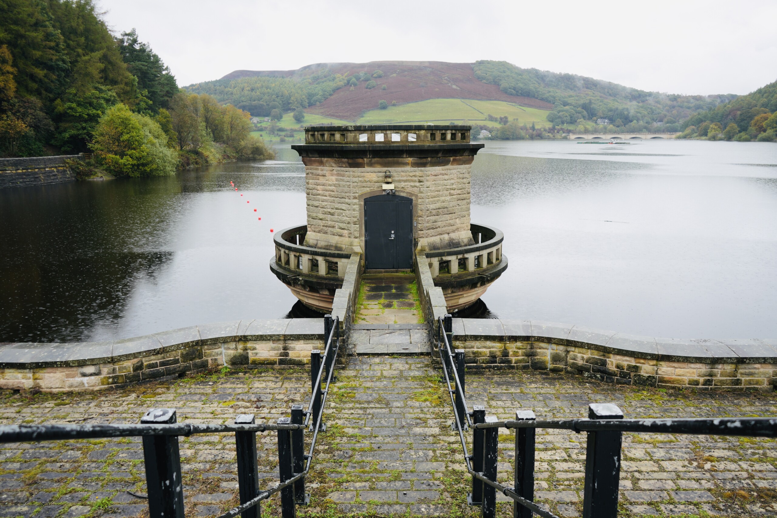 Architectural_Building_At_Ladybower_Reservoir Architectural building near the dam at Ladybower Reservoir in the Peak District