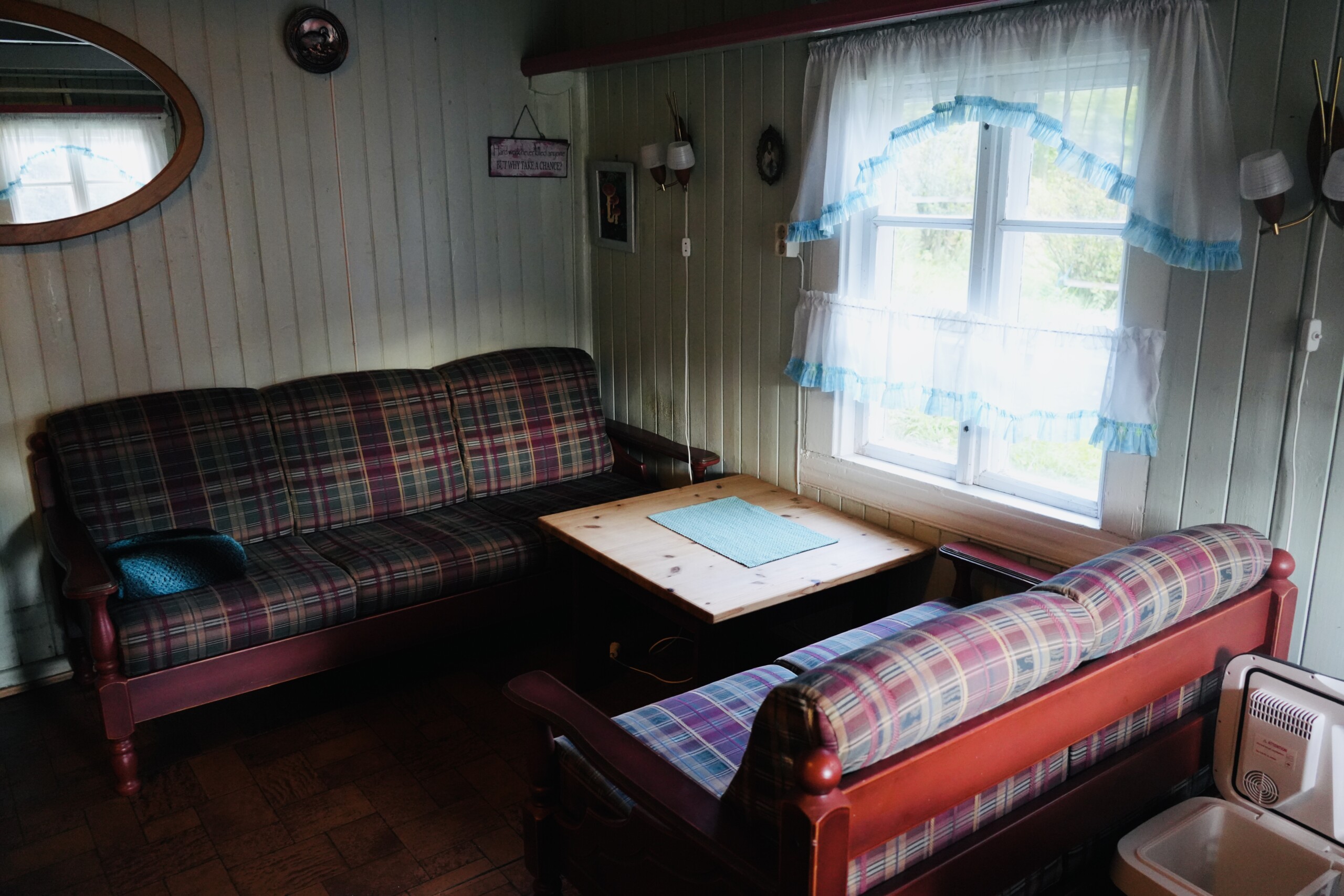 Sofas_Inside_Of_The_Cabin The living room inside of the cabin.