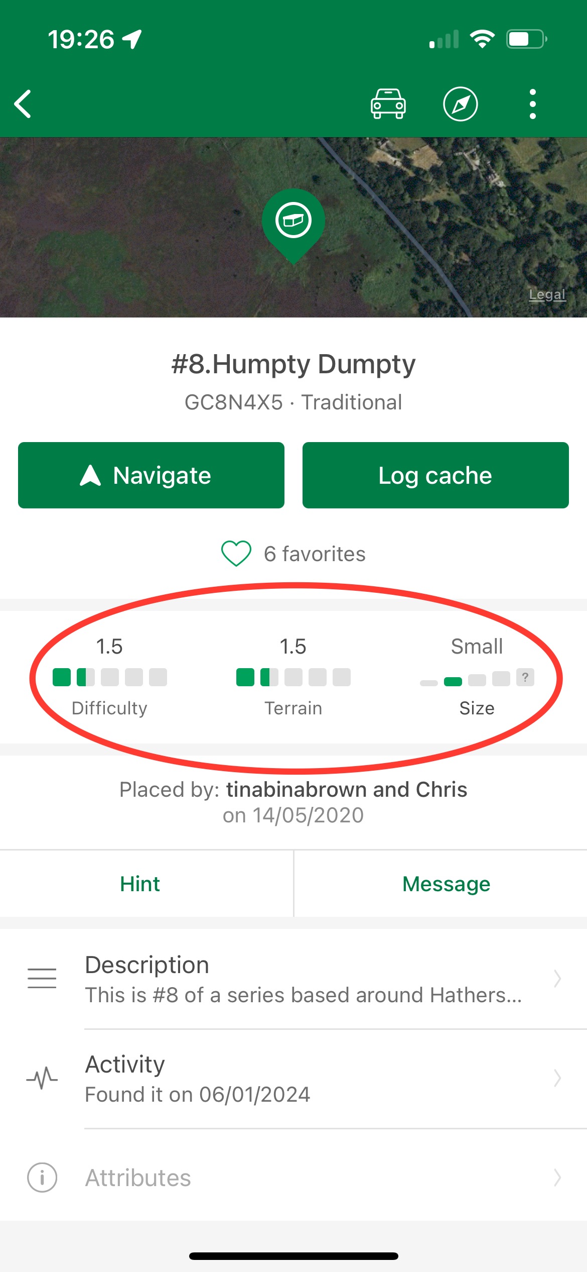 Geocache Difficulty Level