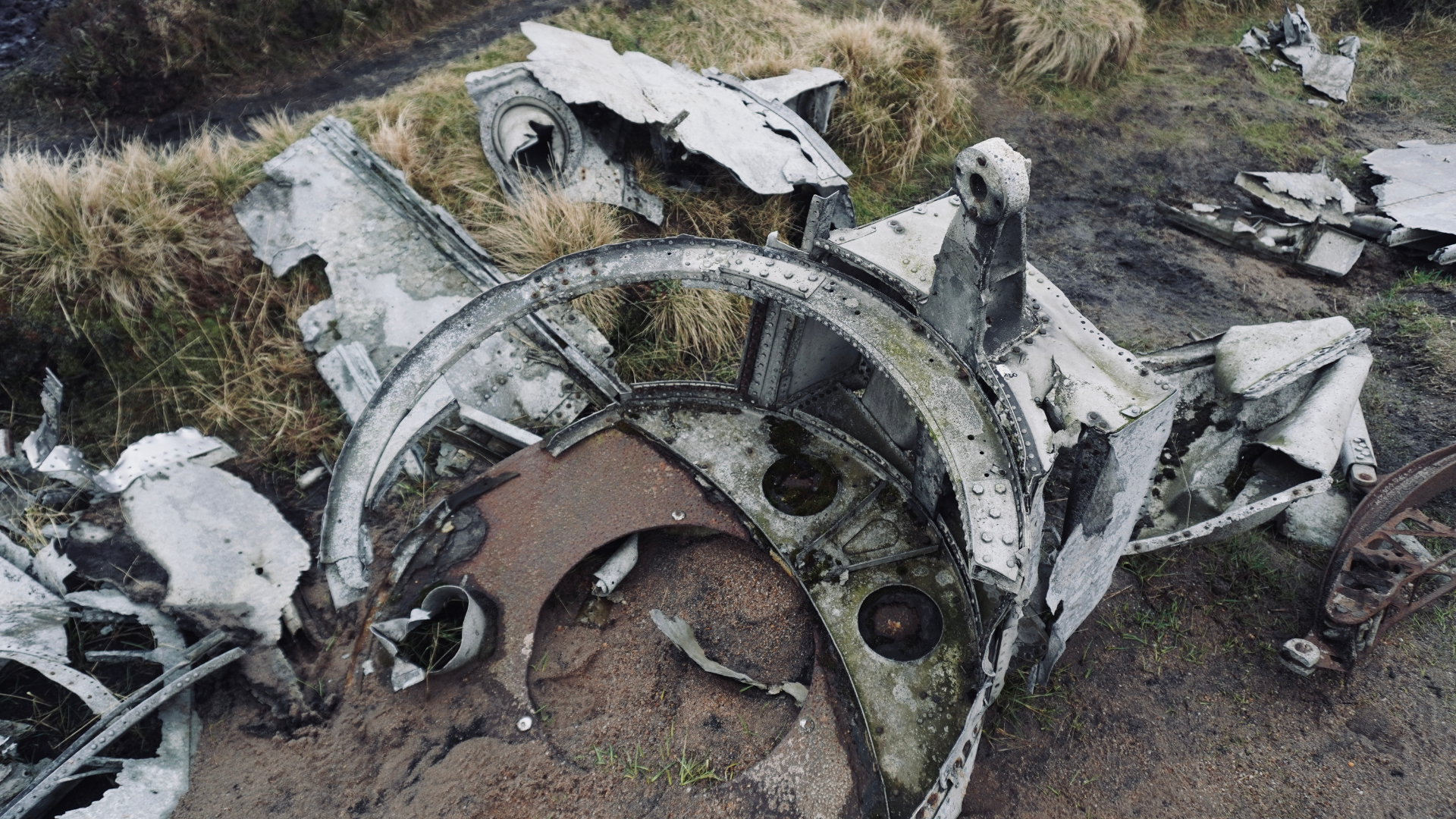 Bleaklow crash site wreckage
