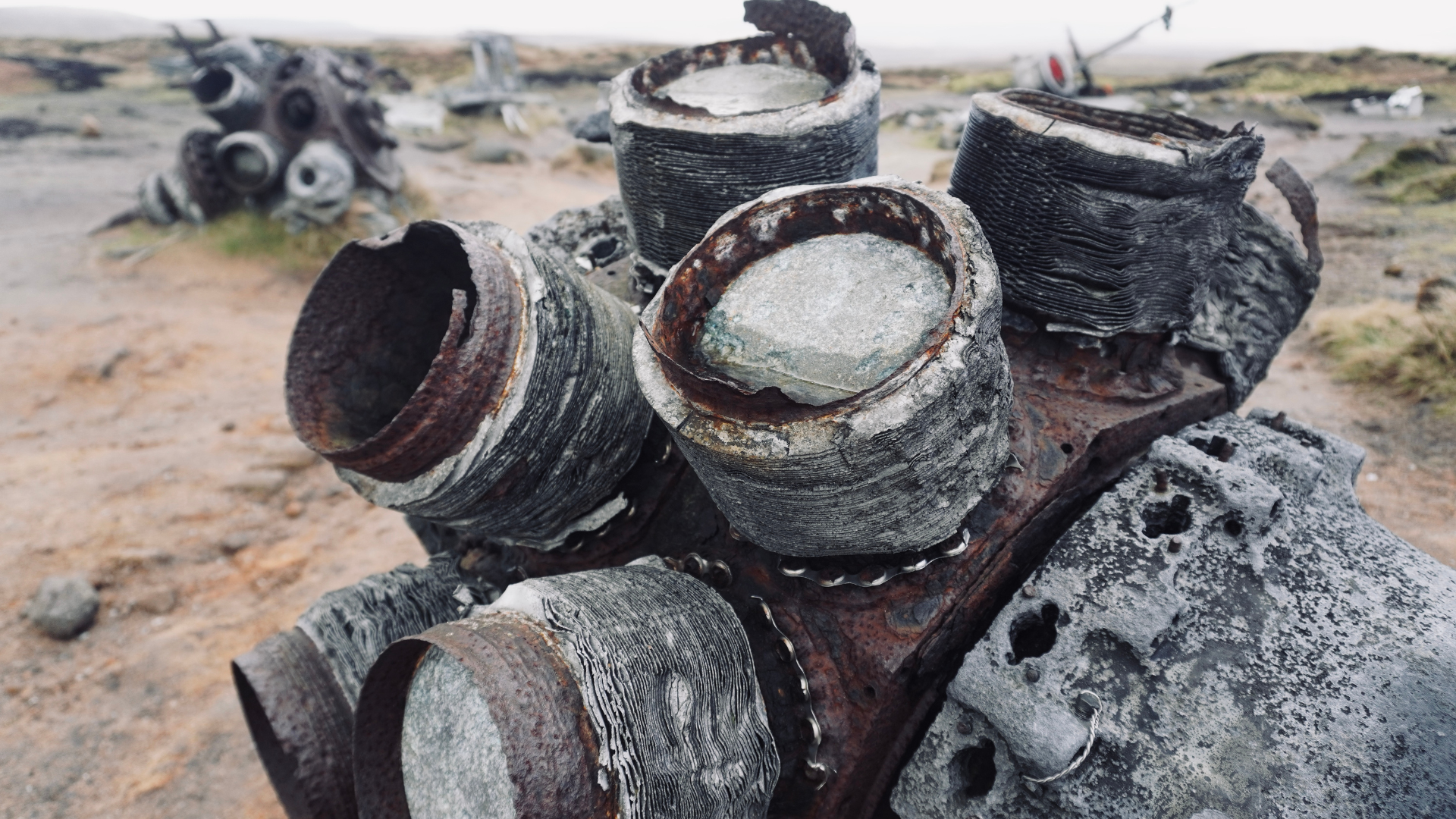 Plane wreckage from the b29 crash site