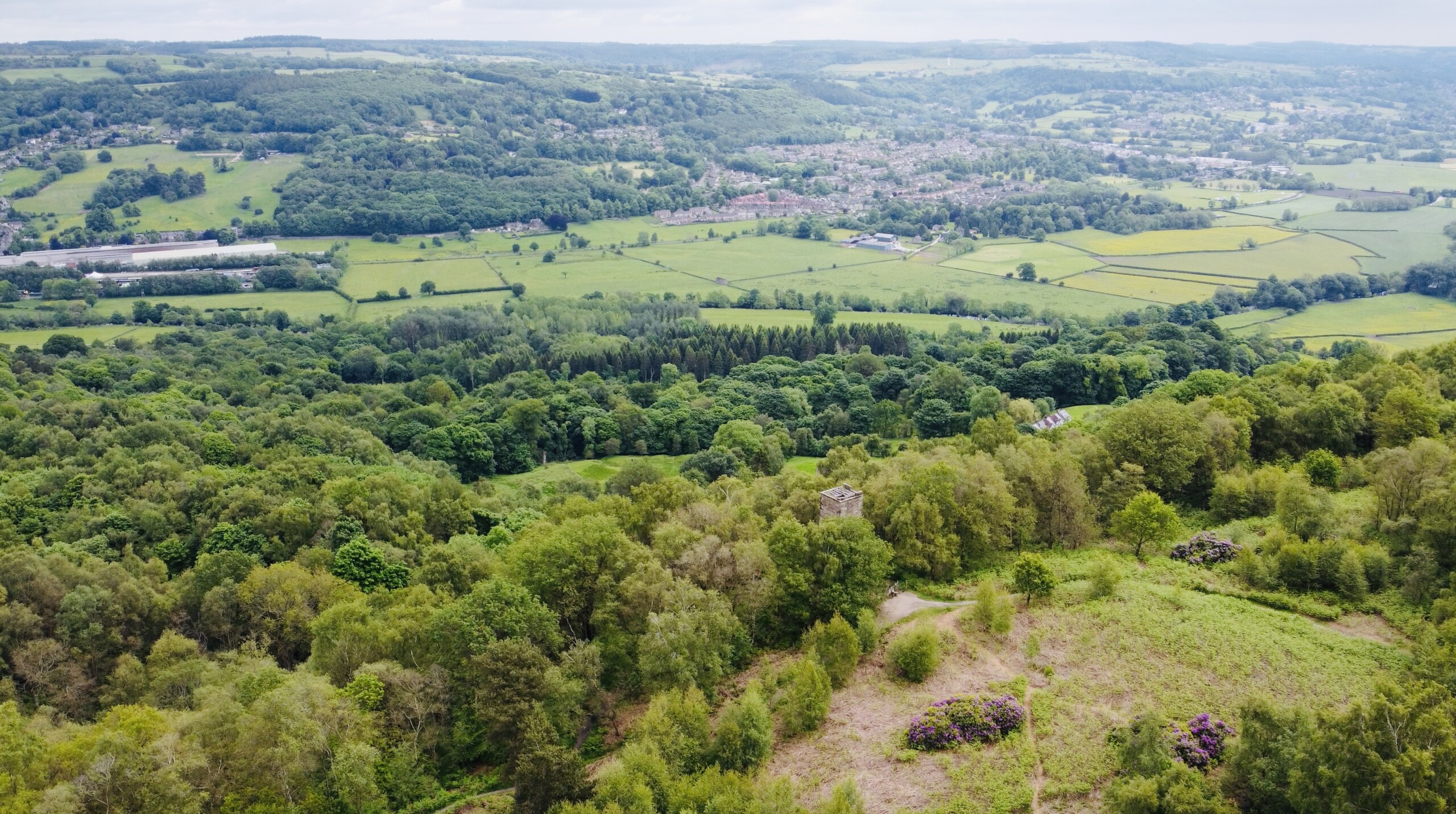 A Drone shot of the Earl Grey Tower/Reform Tower