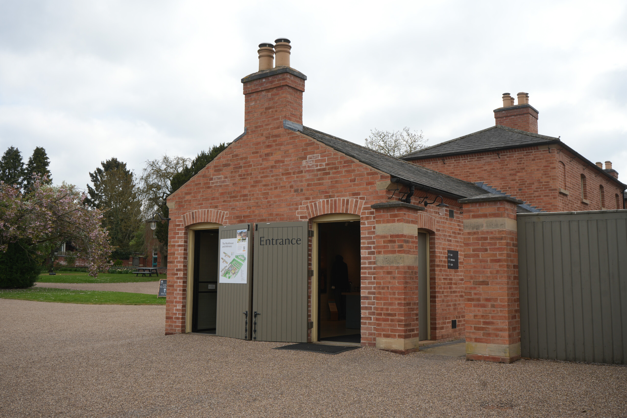 Entrance Building To The Historic Workhouse Southwell Nottinghamshire England Entrance to the Workhouse in Southwell