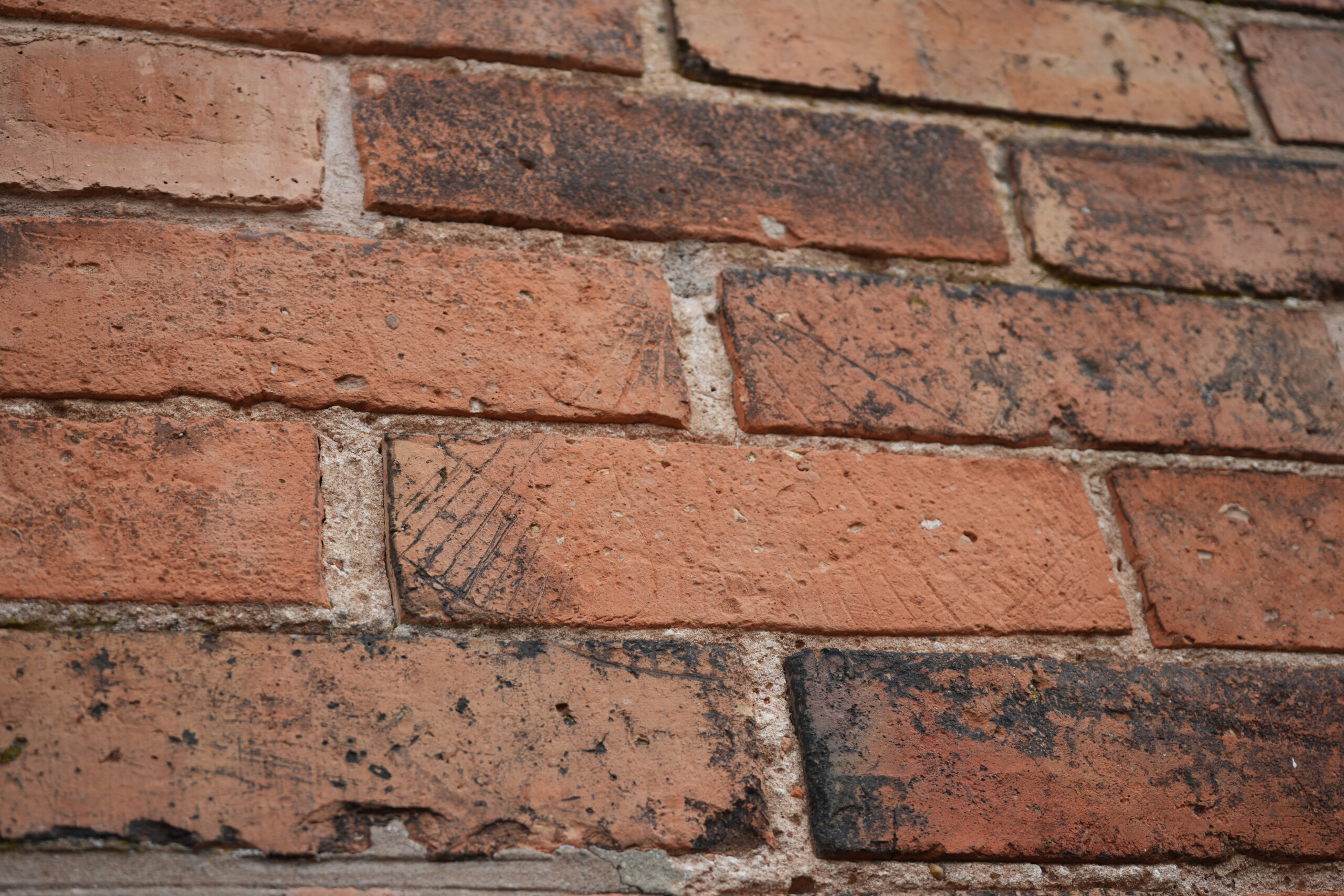Man Made Brick Sundial Scratched Into Wall At Southwell Workhouse Nottinghamshire England Man made sundial at the Workhouse in Southwell