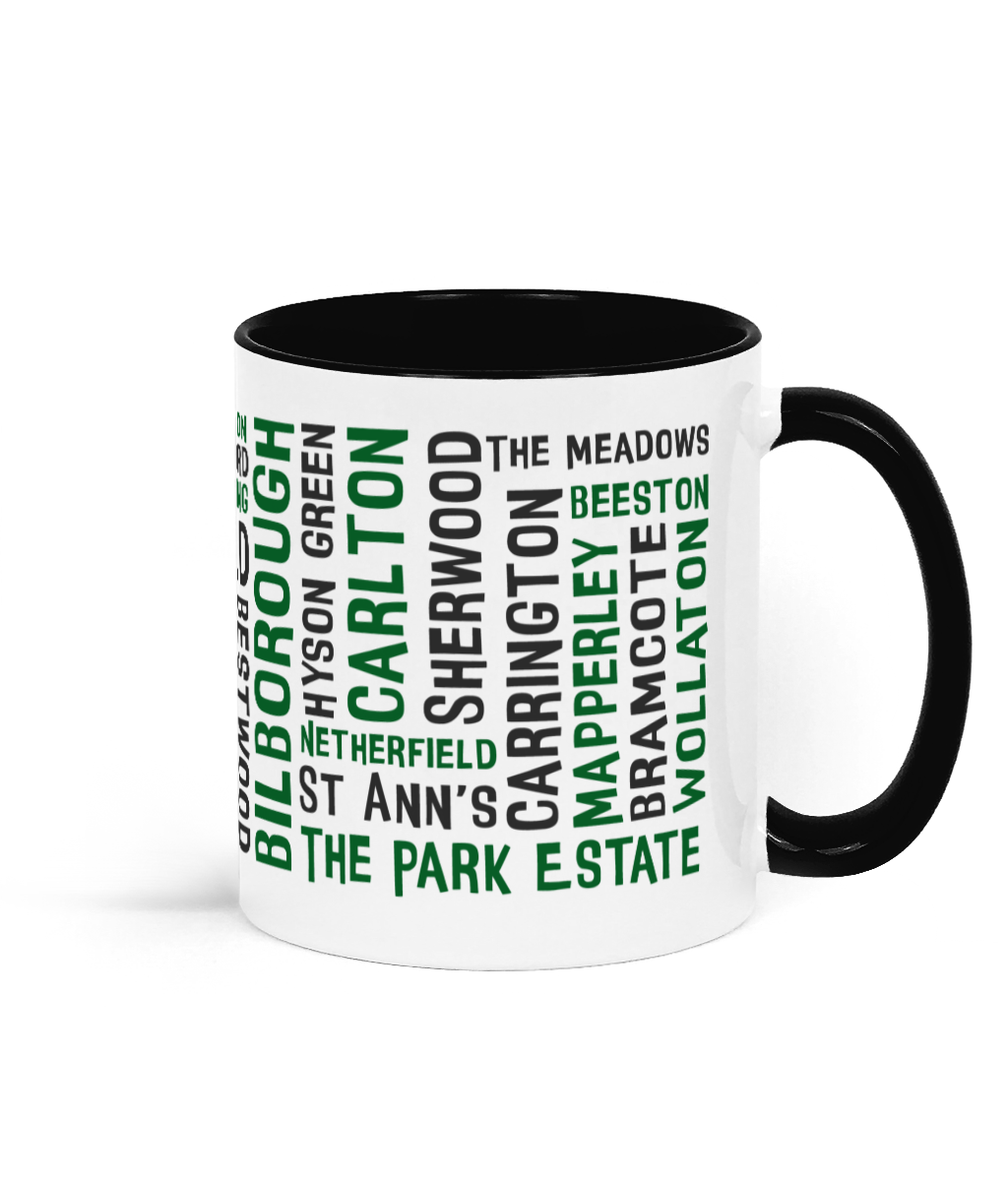 30 Nottingham Places Mug – Black & Green - Image 4